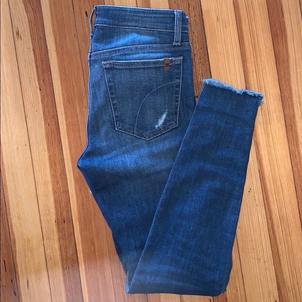 Joe’s Jeans Asymmetrical Raw Hem Skinny Jean